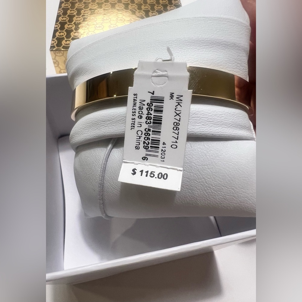 New! Michael Kors Hot Pink and Gold Bangle Bracelet - Picture 3 of 8